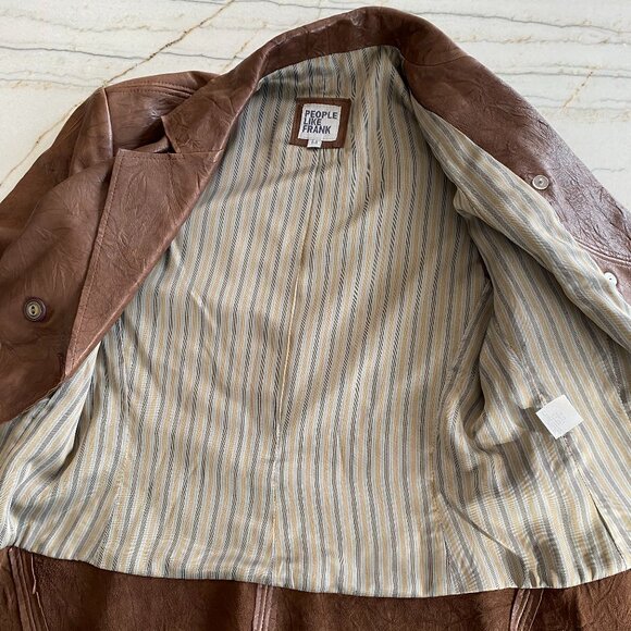 People Like Frank Leather Jacket Sz M - Picture 6 of 10